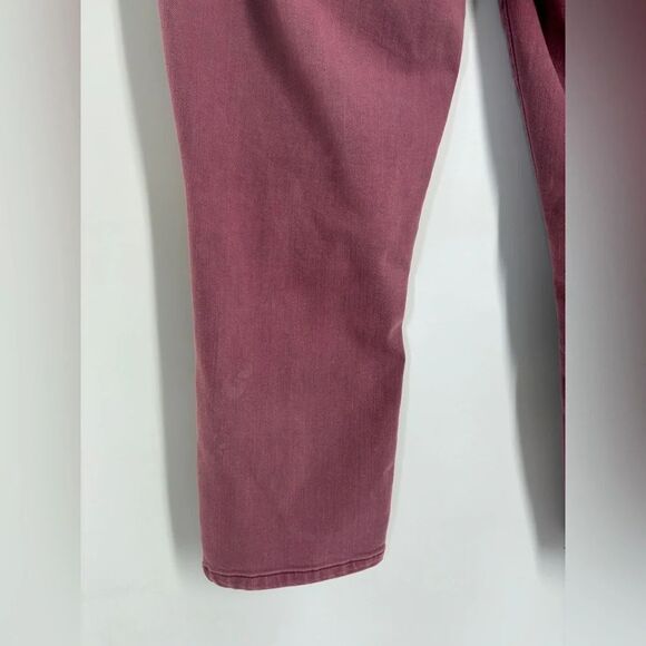 Vanilla Star Juniors burgundy Mid Rise Crop Jeans -13 - Picture 4 of 8